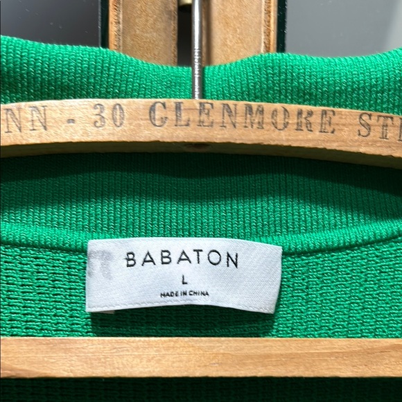 Babaton Sculpt Knit Polo Dress in Green - Picture 2 of 6